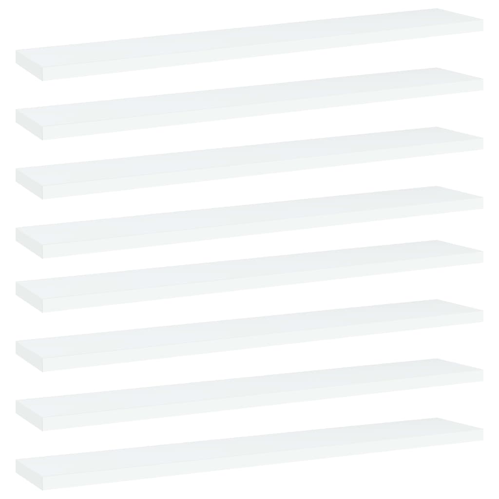 NNEVL Bookshelf Boards 8 pcs White 60x10x1.5 cm Chipboard