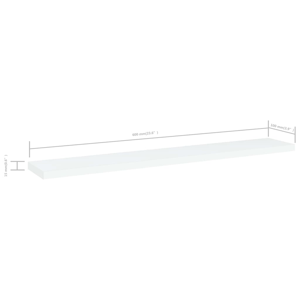 NNEVL Bookshelf Boards 8 pcs White 60x10x1.5 cm Chipboard